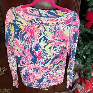 Lilly Pulitzer Pink and Blue Long Sleeve Top